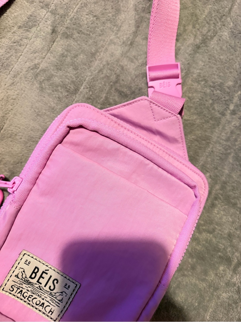 BEIS 2025 Stagecoach Edition Sport Sling Bag Pink Nylon Crossbody - Picture 15 of 16